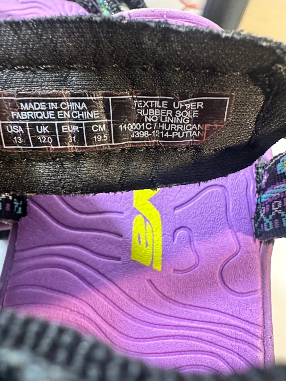 Teva Kids Hurricane 3 Sandals - Size 13 - Picture 8 of 9